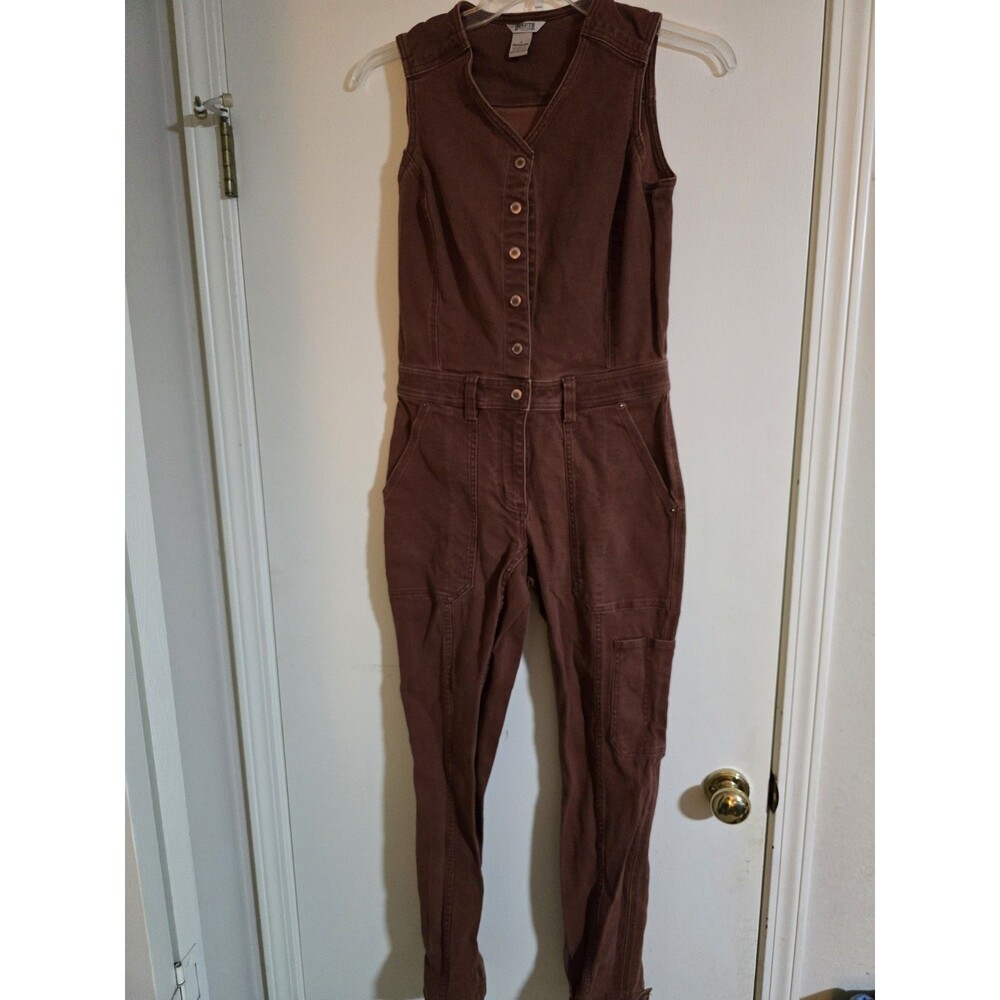 Duluth Trading Womens Size 2 Rust Overalls Rugged Workwear Cargo Outdoor Pockets